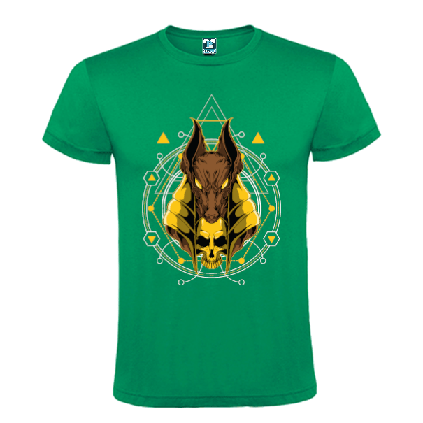 Tricou bărbați - Anubis cu craniu auriu