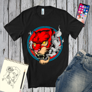 Tricou bărbați - Tigru demonic