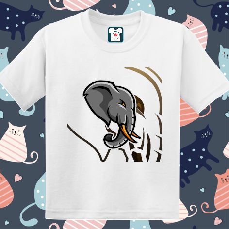 Tricou copii - Elefant din profil