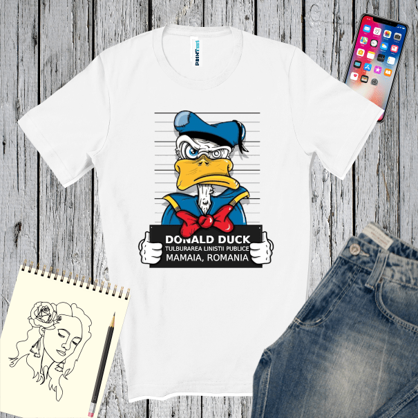 Tricou bărbați - Donald arestat