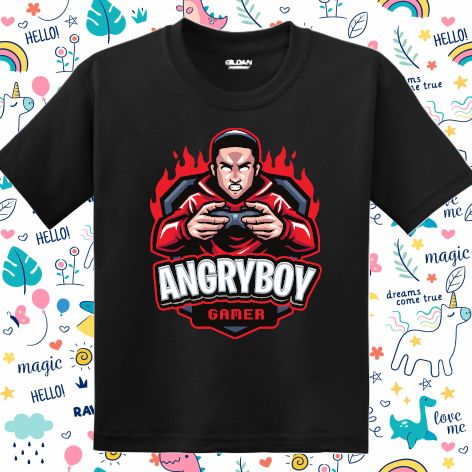 Tricou copii - Angryboy Gamer