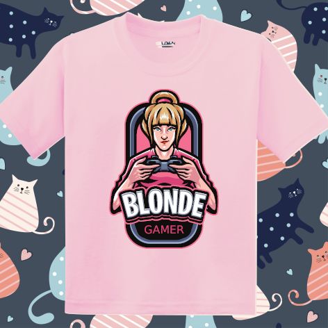 Tricou copii - Blonde Gamer