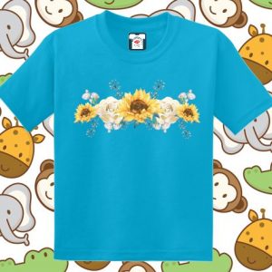 Tricou copii - Ghirlanda floarea soarelui