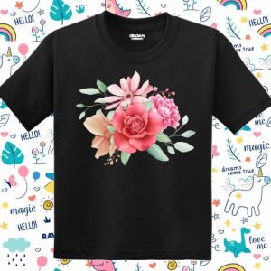 Tricou copii - Buchet cu trandafir