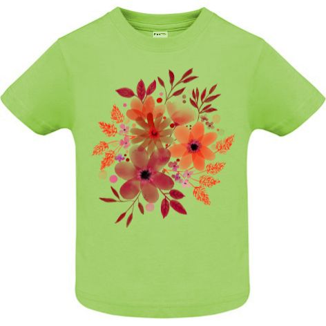 Tricou copii - Flori roșii