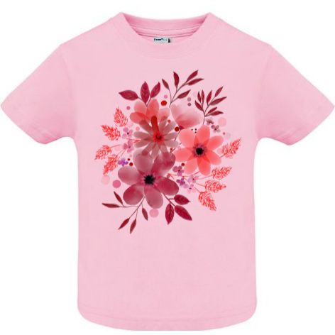 Tricou copii - Flori roșii