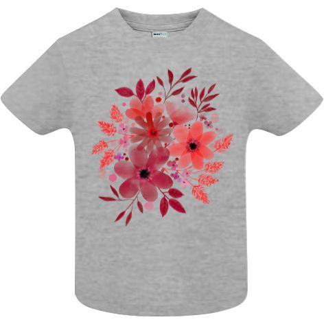 Tricou copii - Flori roșii