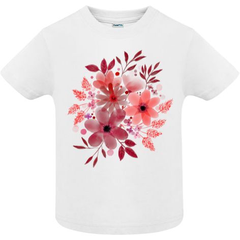 Tricou copii - Flori roșii