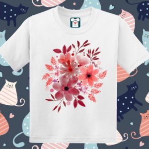 Tricou copii - Flori roșii