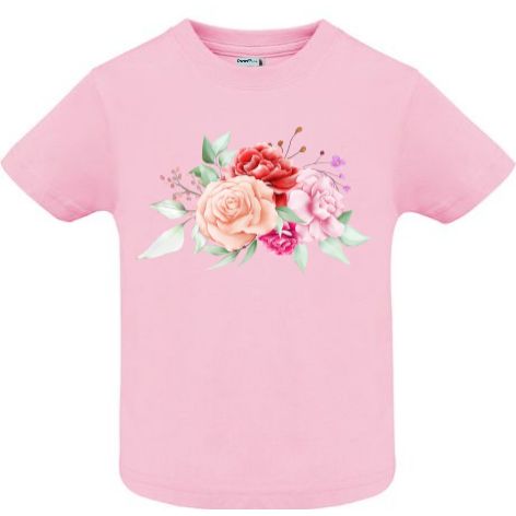 Tricou copii - Acuarelă cu trandafiri