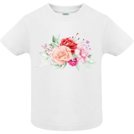 Tricou copii - Acuarelă cu trandafiri