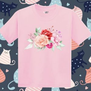 Tricou copii - Acuarelă cu trandafiri