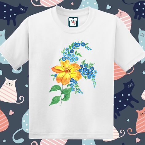 Tricou copii - Floare galbenă