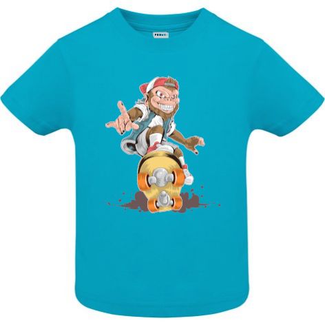 Tricou copii - Monkey Skateboarder