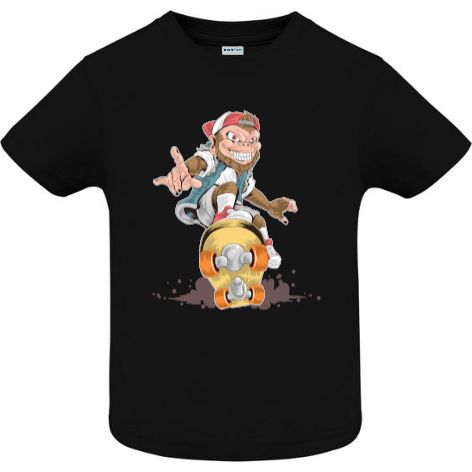 Tricou copii - Monkey Skateboarder