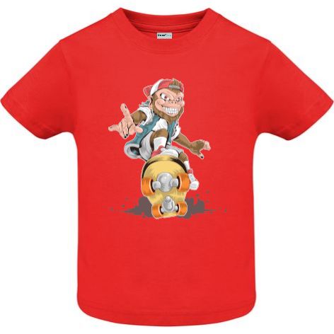 Tricou copii - Monkey Skateboarder