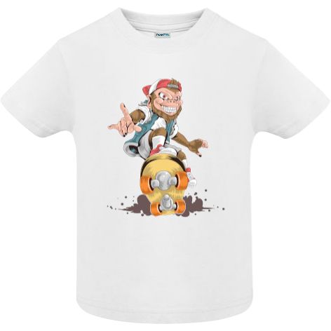 Tricou copii - Monkey Skateboarder