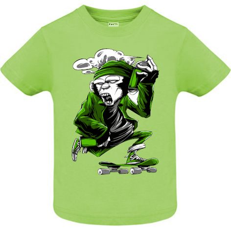 Tricou pentru copii imprimat - Green Monkey Skateboard Tricou copii - Green Monkey Skateboard