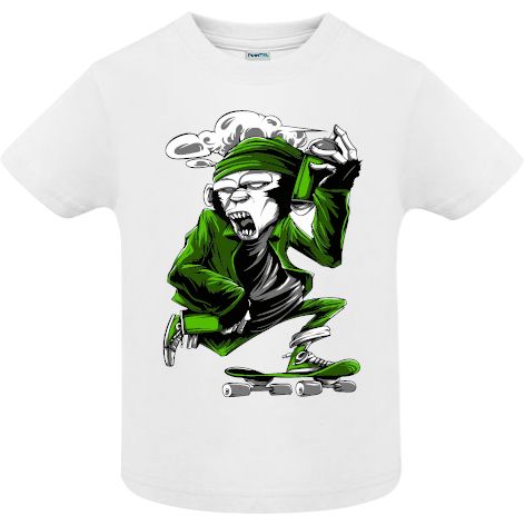 Tricou pentru copii imprimat - Green Monkey Skateboard Tricou copii - Green Monkey Skateboard
