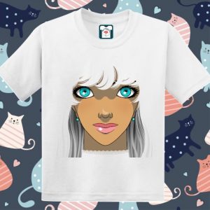 Tricou copii - Fata cu parul alb