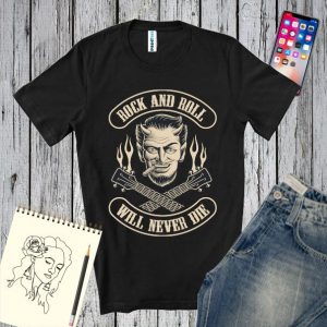 Tricou bărbați - Rock and Roll Never Die