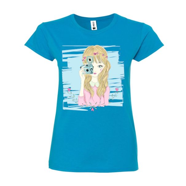 Tricou damă - Fata cu camera