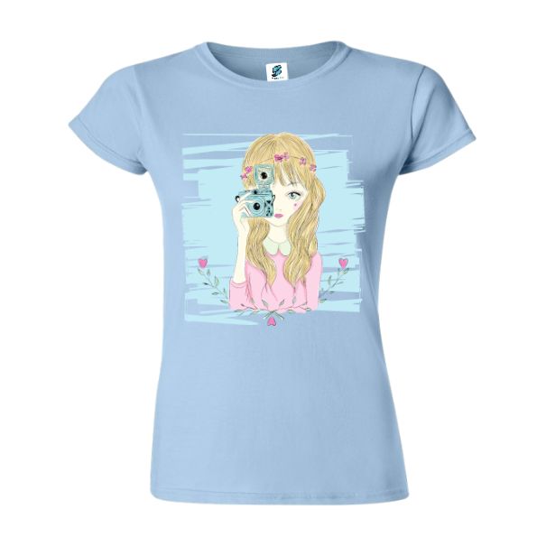 Tricou damă - Fata cu camera