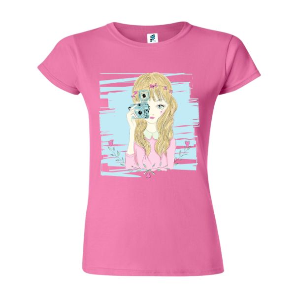 Tricou damă - Fata cu camera