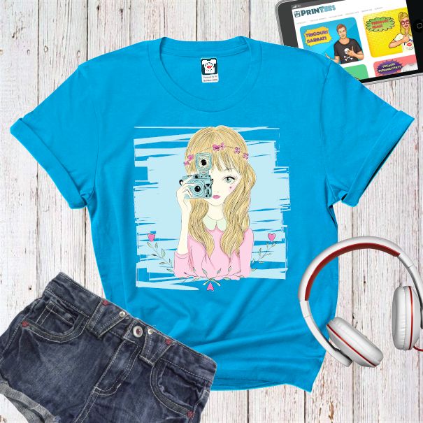 Tricou damă - Fata cu camera