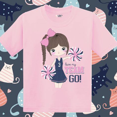 Tricou fetiță - Love my team