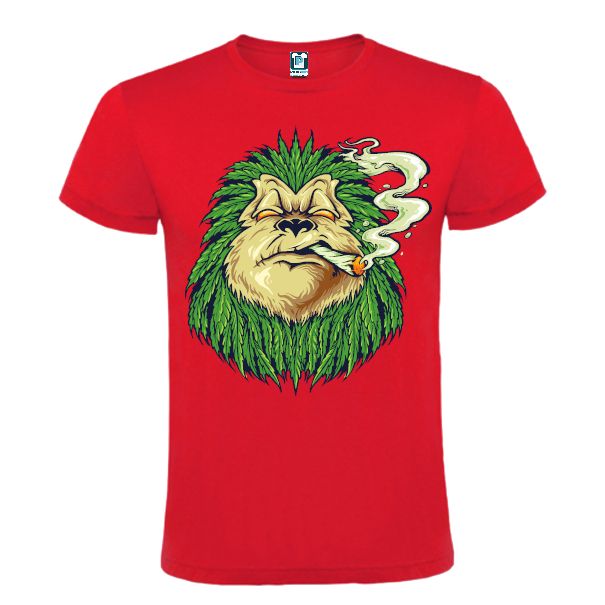 Nu încurajăm consumul de verde, încurajăm doar purtatul pe tricou, cum este acest tricou de bărbați imprimat cu o maimuța fumând. Tricou bărbați - Maimuța de verde