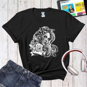 Tricou damă - Portret în tonuri de gri