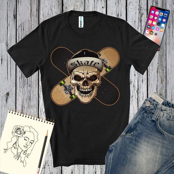 Tricou bărbat - Skate Skull