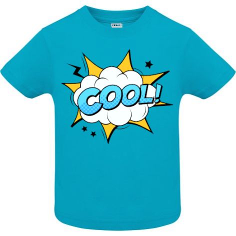 Tricou copii - Comic Cool, 100% bumbac imprimat digital cu o exclamație desprinsă din benzile desenate Tricou copii - Comic Cool