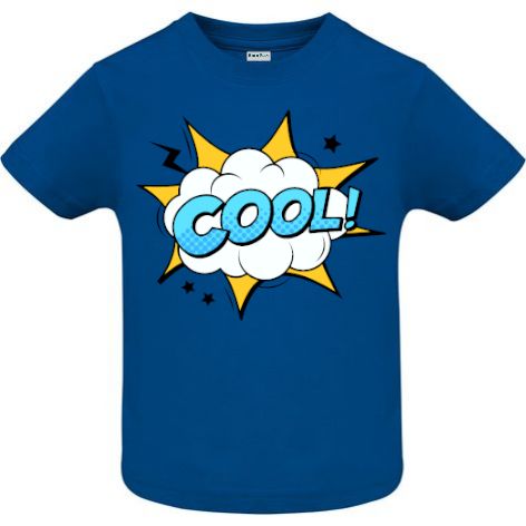 Tricou copii - Comic Cool, 100% bumbac imprimat digital cu o exclamație desprinsă din benzile desenate Tricou copii - Comic Cool