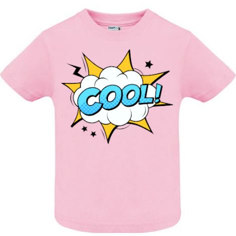 Tricou copii - Comic Cool, 100% bumbac imprimat digital cu o exclamație desprinsă din benzile desenate Tricou copii - Comic Cool