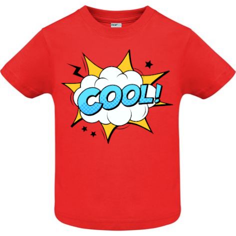 Tricou copii - Comic Cool, 100% bumbac imprimat digital cu o exclamație desprinsă din benzile desenate Tricou copii - Comic Cool