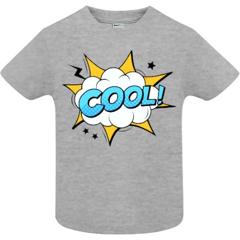 Tricou copii - Comic Cool, 100% bumbac imprimat digital cu o exclamație desprinsă din benzile desenate Tricou copii - Comic Cool