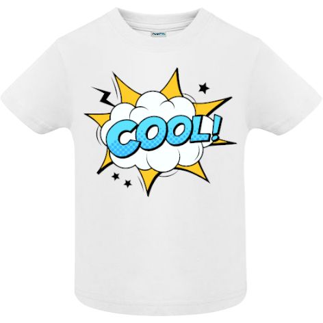 Tricou copii - Comic Cool, 100% bumbac imprimat digital cu o exclamație desprinsă din benzile desenate Tricou copii - Comic Cool