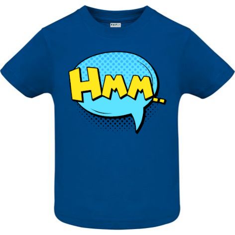 Tricou copii - Comic Hmm, 100% bumbac diverse culori, imprimat digital cu o exclamație desprinsă din benzile desenate. Tricou copii - Comic Hmm