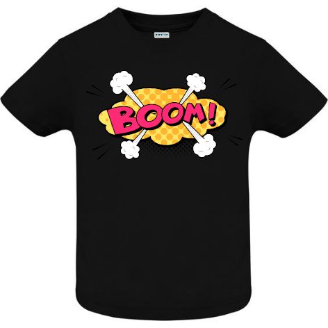 Tricou copii - Comic Boom!, 100% bumbac diverse culori, imprimat digital cu o exclamație desprinsă din benzile desenate. Tricou copii - Comic Boom!