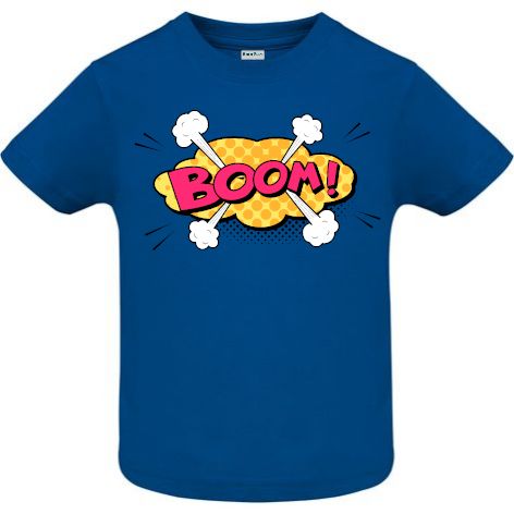 Tricou copii - Comic Boom!, 100% bumbac diverse culori, imprimat digital cu o exclamație desprinsă din benzile desenate. Tricou copii - Comic Boom!