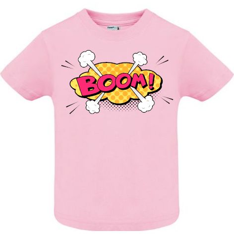 Tricou copii - Comic Boom!, 100% bumbac diverse culori, imprimat digital cu o exclamație desprinsă din benzile desenate. Tricou copii - Comic Boom!