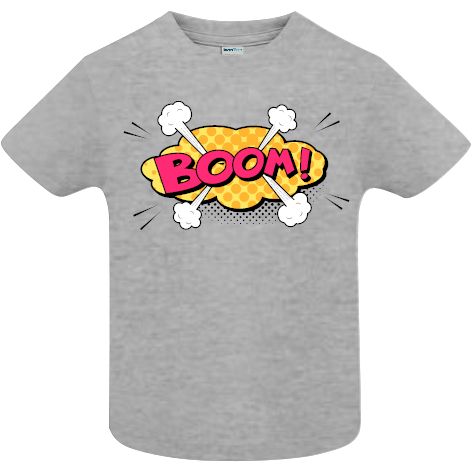 Tricou copii - Comic Boom!, 100% bumbac diverse culori, imprimat digital cu o exclamație desprinsă din benzile desenate. Tricou copii - Comic Boom!