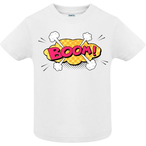 Tricou copii - Comic Boom!, 100% bumbac diverse culori, imprimat digital cu o exclamație desprinsă din benzile desenate. Tricou copii - Comic Boom!