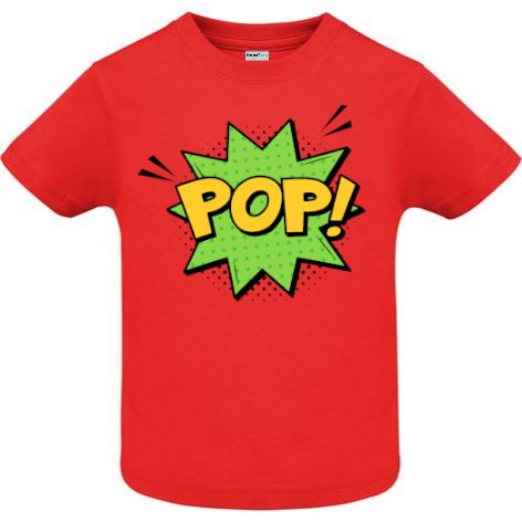 Tricou copii - Comic POP!, 100% bumbac diverse culori, imprimat digital cu o exclamație desprinsă din benzile desenate. Tricou copii - Comic POP!