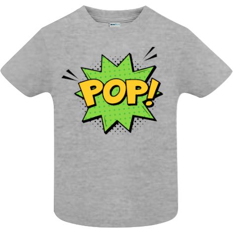 Tricou copii - Comic POP!, 100% bumbac diverse culori, imprimat digital cu o exclamație desprinsă din benzile desenate. Tricou copii - Comic POP!