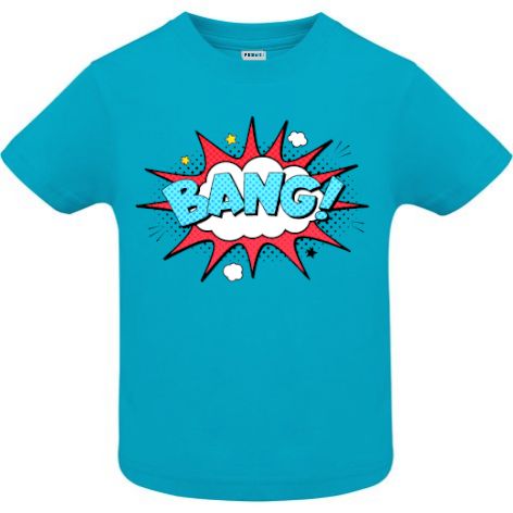 Tricou copii - Comic BANG!, 100% bumbac diverse culori, imprimat digital cu o exclamație desprinsă din benzile desenate. Tricou copii - Comic BANG!