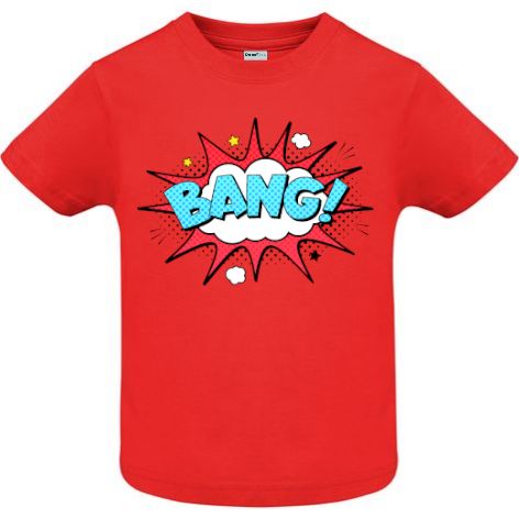 Tricou copii - Comic BANG!, 100% bumbac diverse culori, imprimat digital cu o exclamație desprinsă din benzile desenate. Tricou copii - Comic BANG!