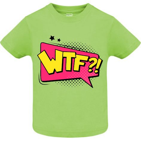 Tricou copii - Comic WTF?!, 100% bumbac diverse culori, imprimat digital cu o exclamație desprinsă din benzile desenate. Tricou copii - Comic WTF?!